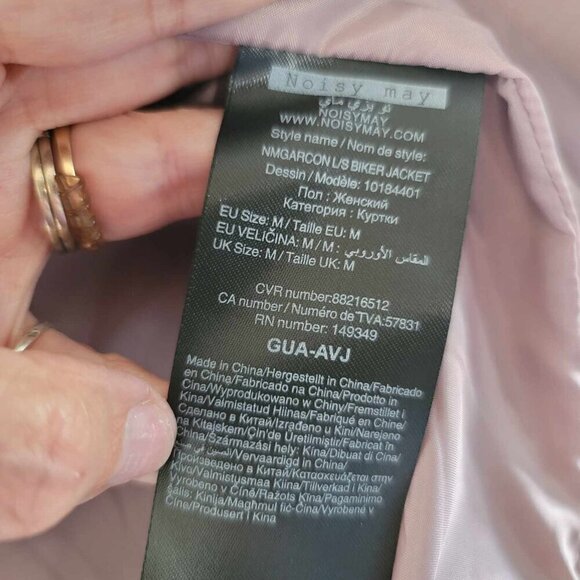 Noisy May Salmon coloured faux leather biker jacket. EUC - Picture 10 of 10